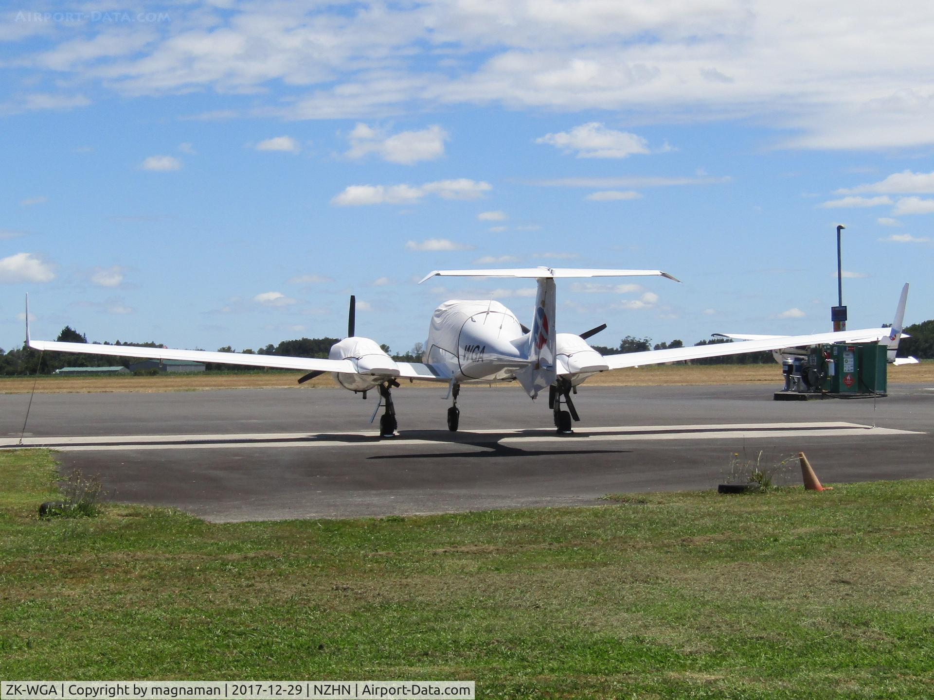 ZK-WGA, Diamond DA-42 Twin Star C/N 42.199, on club grass apron