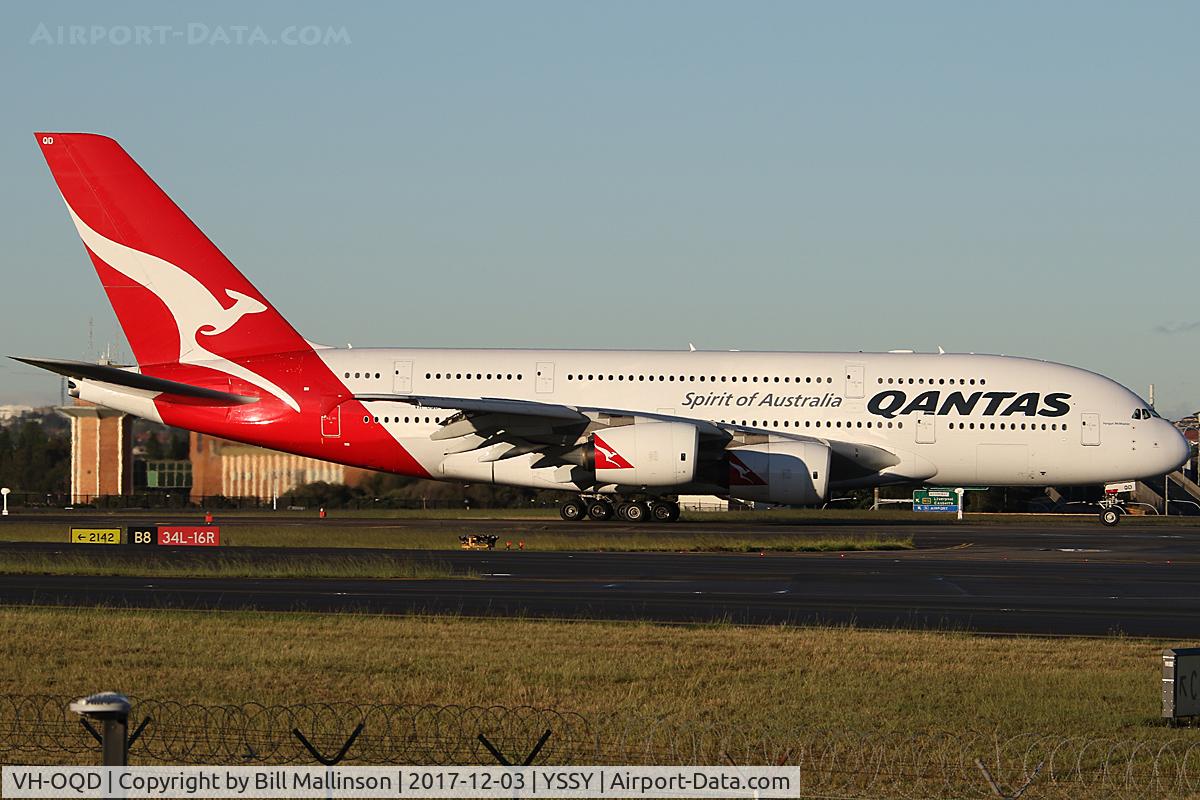 VH-OQD, 2008 Airbus A380-842 C/N 026, TAXI FROM 34L