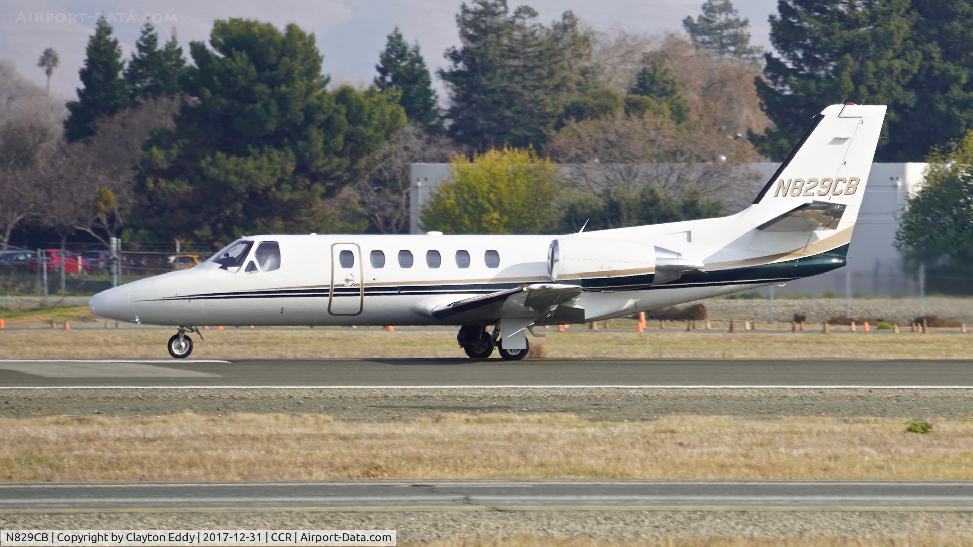N829CB, 1998 Cessna 550 C/N 550-0829, Departing 32R at Buchanan Field Concord California 2017.