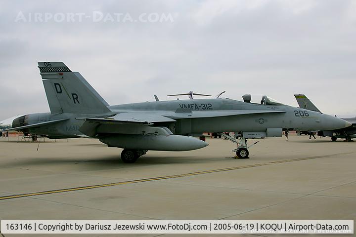 163146, McDonnell Douglas F/A-18A Hornet C/N 566/A473, F/A-18A Hornet 163146 DR-206 from VMFA-312 
