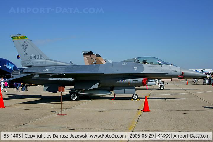 85-1406, 1985 General Dynamics F-16C Fighting Falcon C/N 5C-186, F-16C Fighting Falcon 85-1406  from 134th FS 