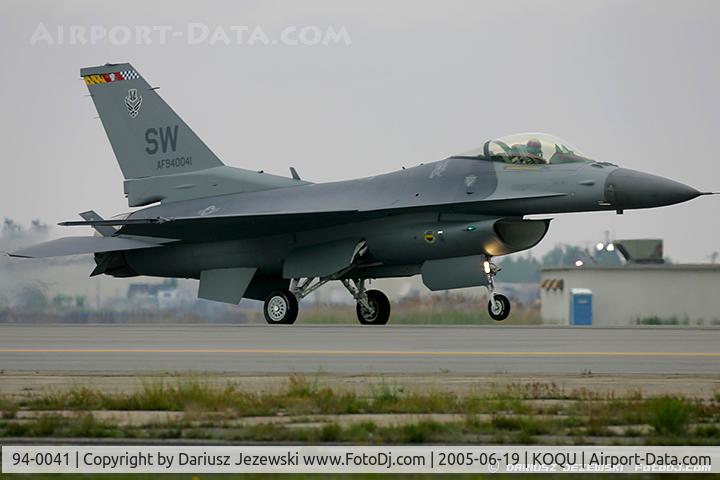 94-0041, 1994 General Dynamics F-16CM Fighting Falcon C/N CC-193, F-16CJ Fighting Falcon 94-0041 SW from 77th FS 