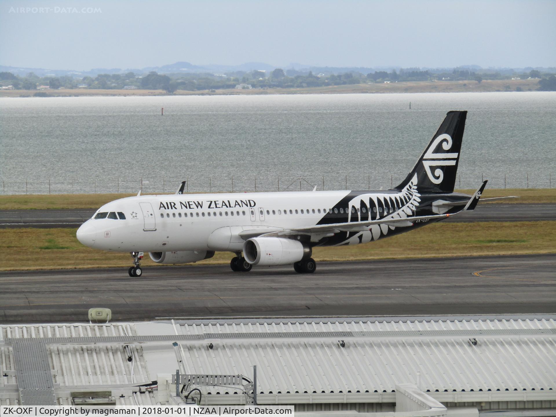 ZK-OXF, 2014 Airbus A320-232 C/N 6182, just landed