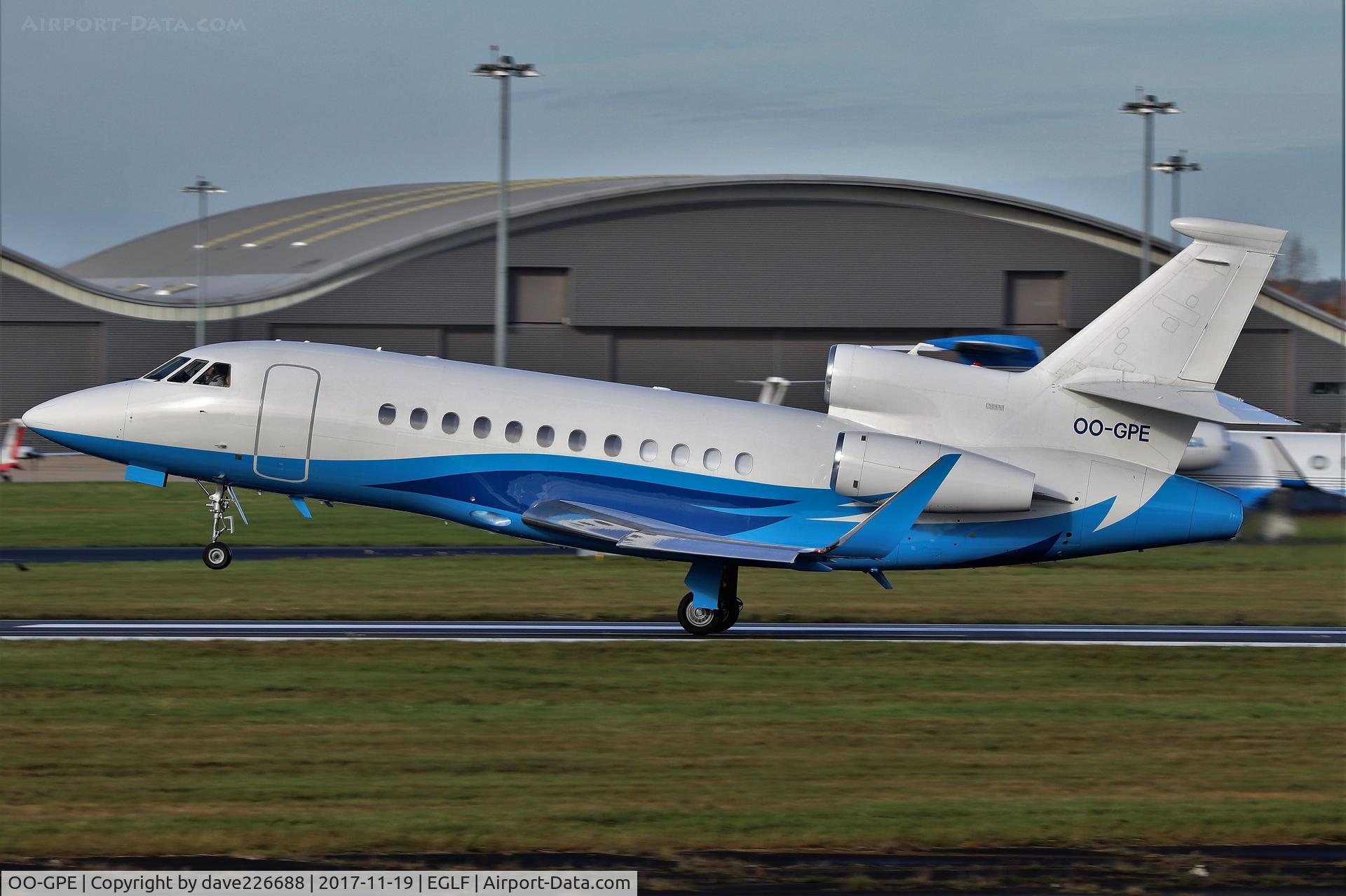 OO-GPE, 2012 Dassault Falcon 900LX C/N 252, OO GPE taking off from Farnborough - FAB