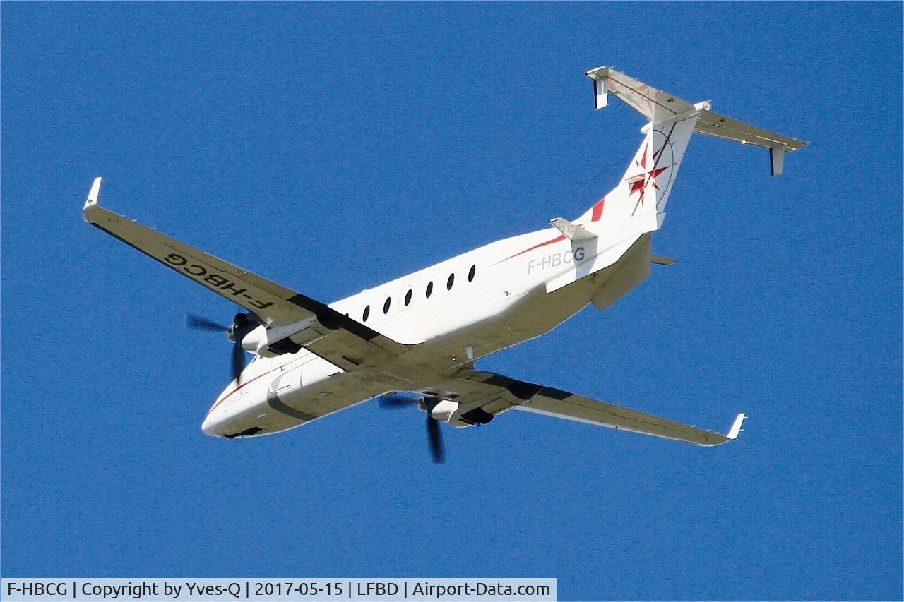 F-HBCG, 1993 Beech 1900D C/N UE-70, Beech 1900D, Take off rwy 23, Bordeaux-Mérignac airport (LFBD-BOD)