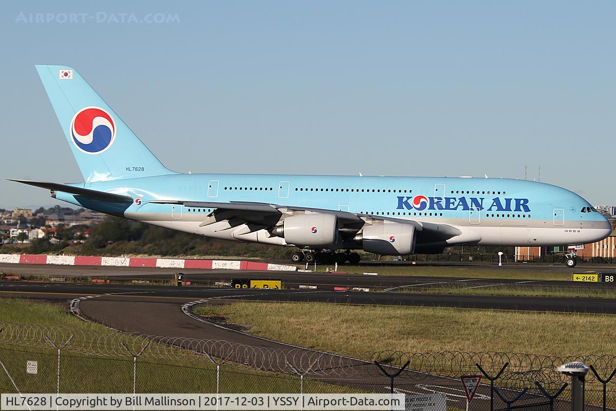 HL7628, 2014 Airbus A380-861 C/N 156, TAXI FROM 34L