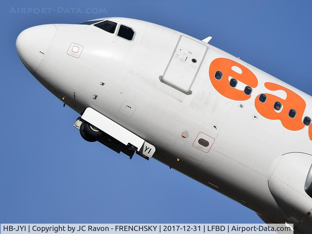 HB-JYI, 2011 Airbus A319-111 C/N 4744, take off runway 23, EasyJet Switzerland U21372 to Geneva