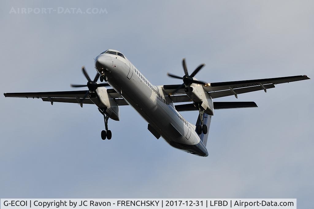 G-ECOI, 2008 De Havilland Canada DHC-8-402Q Dash 8 C/N 4224, BE3523  from Southampton (SOU) landing runway 23
