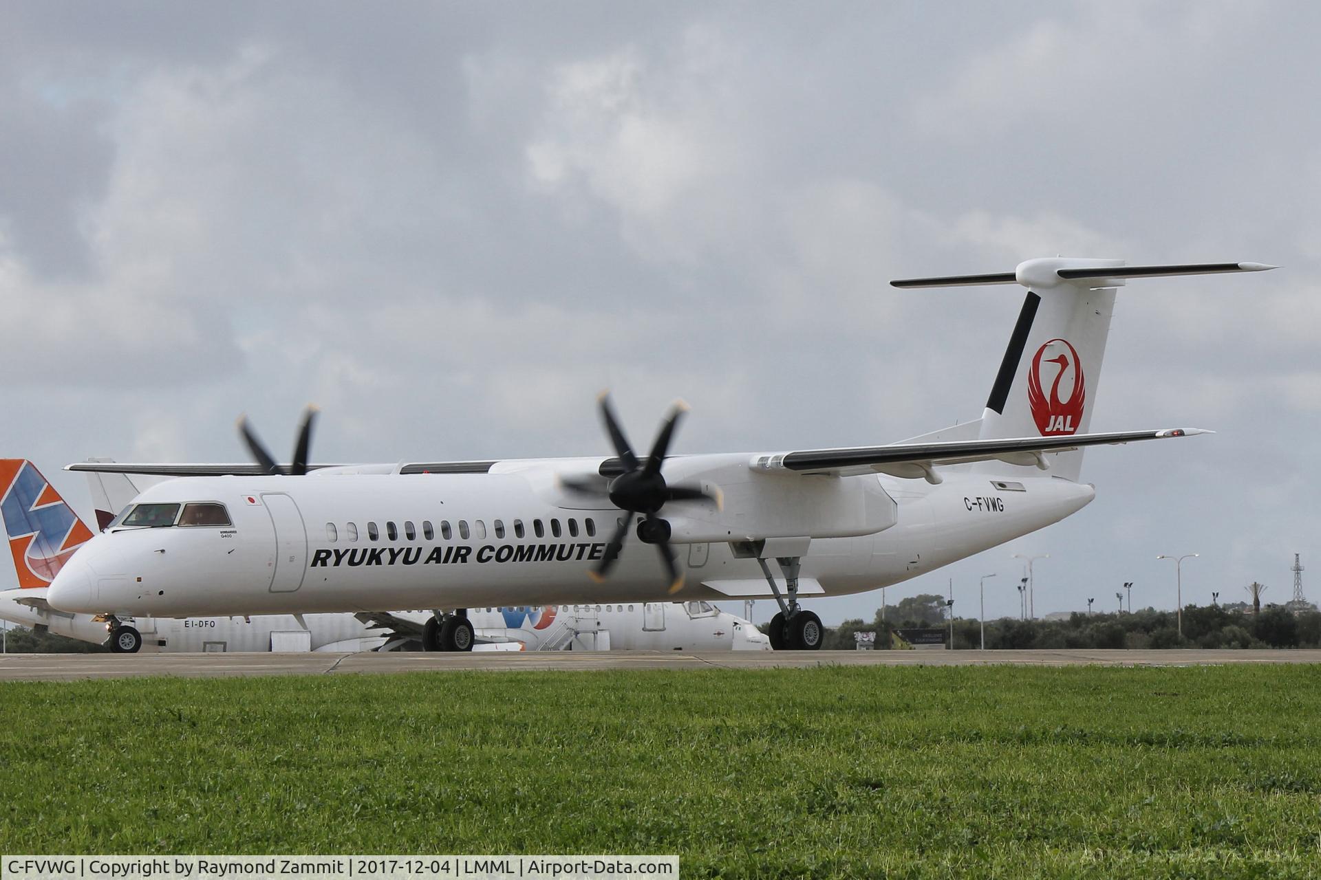 C-FVWG, 2017 Bombardier DHC-8-402Q Dash 8 Dash 8 C/N 4570, Bombardier Dash8 C-FVWG passed through Malta on a delivery flight.