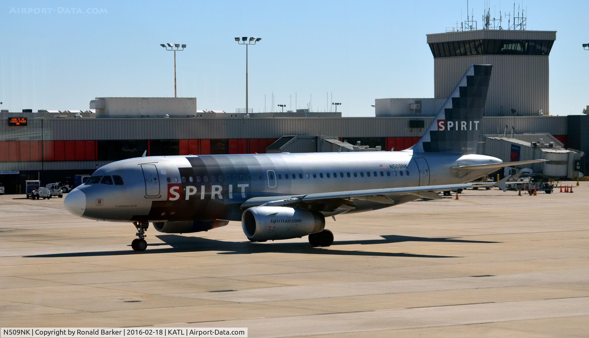 N509NK, 2005 Airbus A319-132 C/N 2603, Taxi for takeoff Atlanta