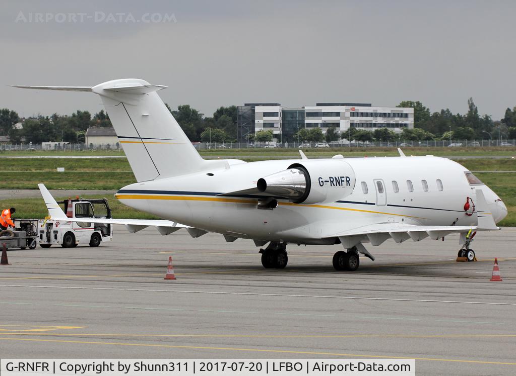 G-RNFR, 2015 Bombardier Challenger 604 (CL-600-2B16) C/N 5983, Parked at the General Aviation area...