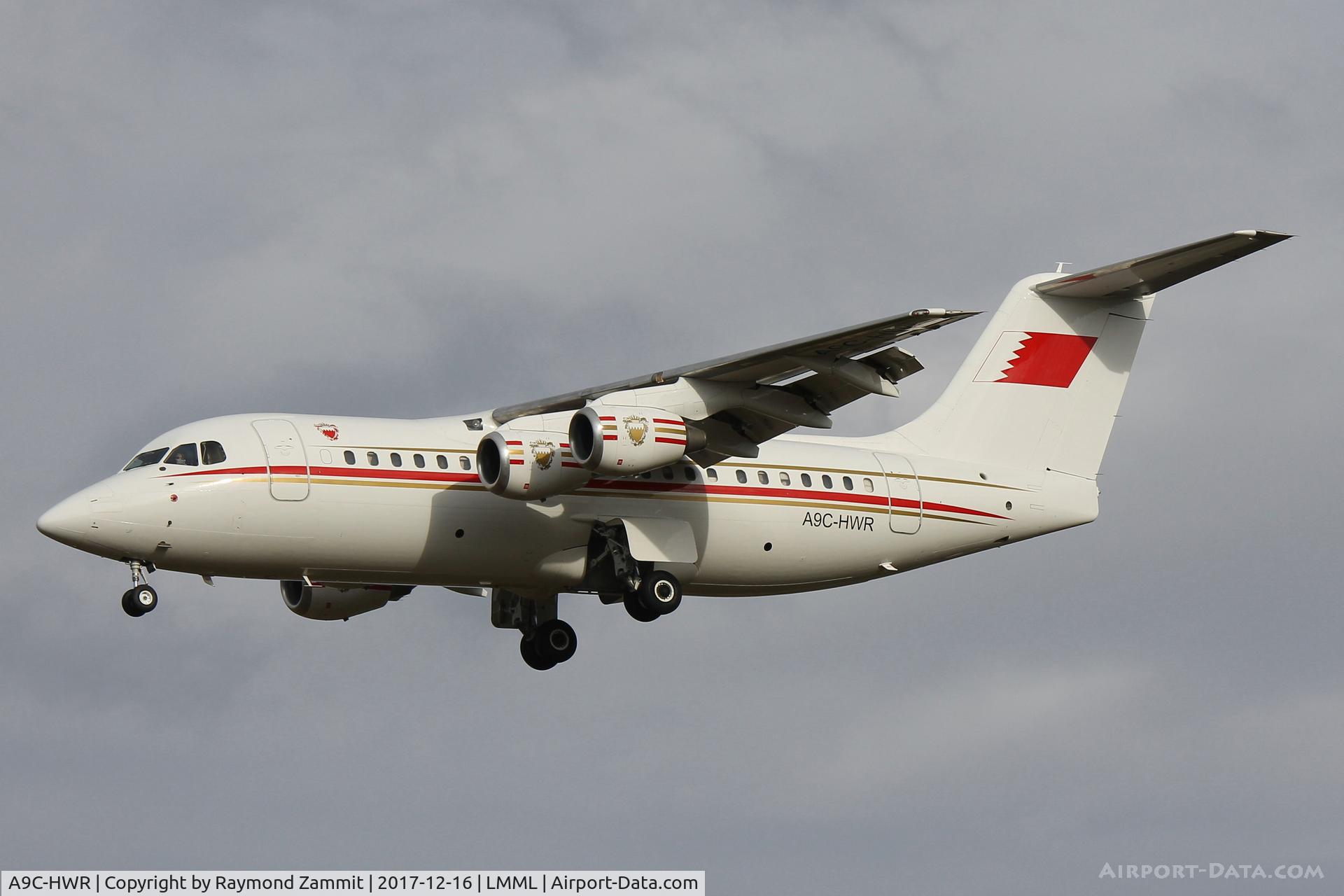 A9C-HWR, 1997 British Aerospace Avro 146-RJ85 C/N E.2306, Bae146 A9C-HWR Bahrain Royal Flight