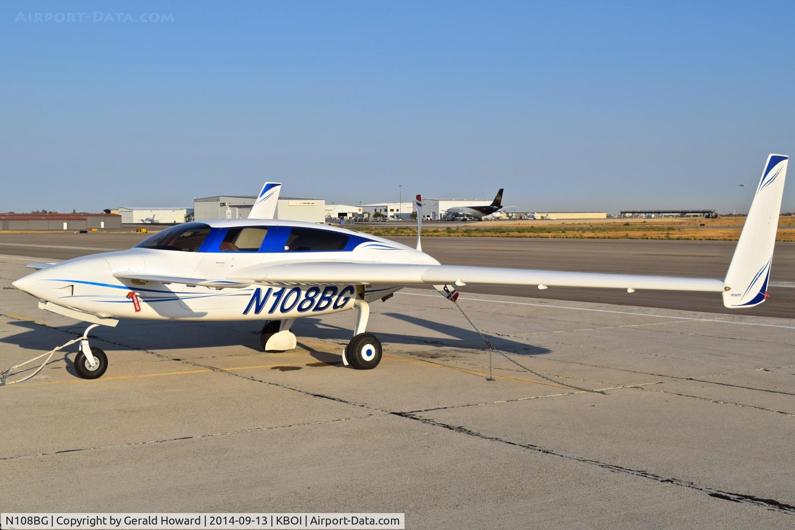 N108BG, Velocity Velocity XL RG-5 C/N 3RX164, Parked on the south GA ramp.