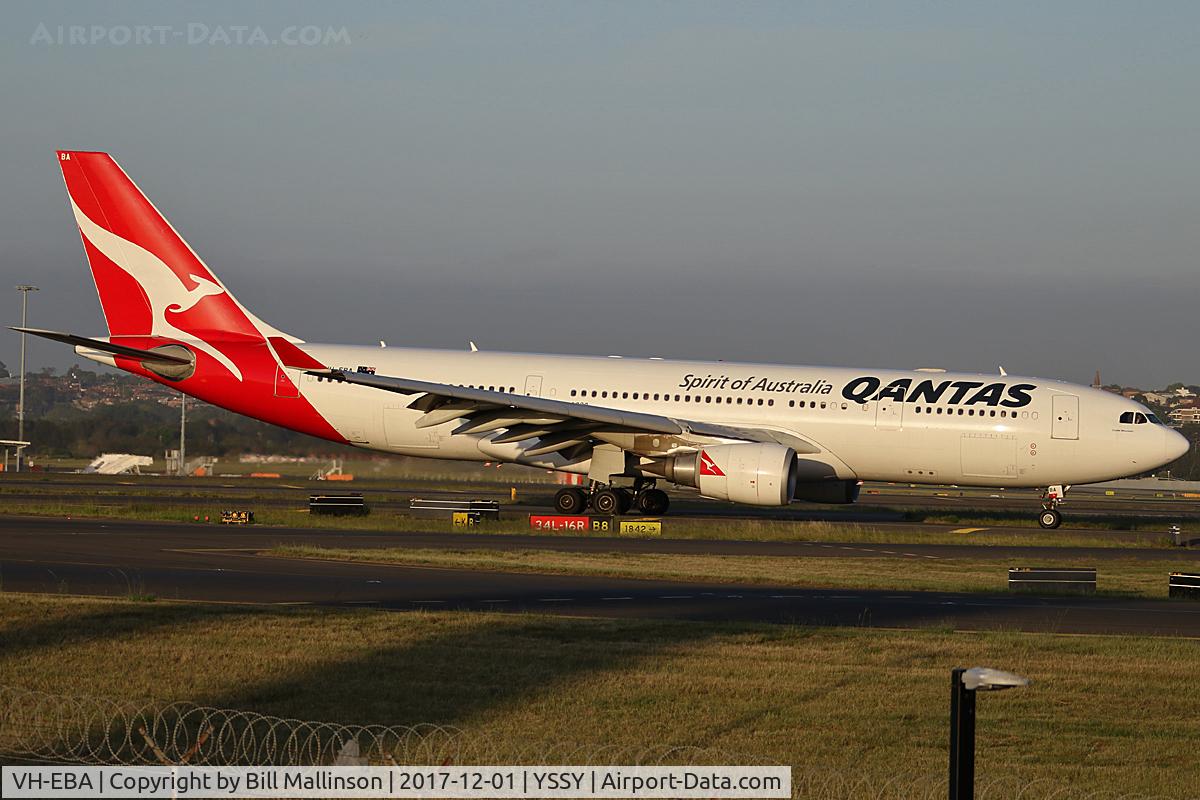 VH-EBA, 2002 Airbus A330-201 C/N 0508, TAXI FROM 34L