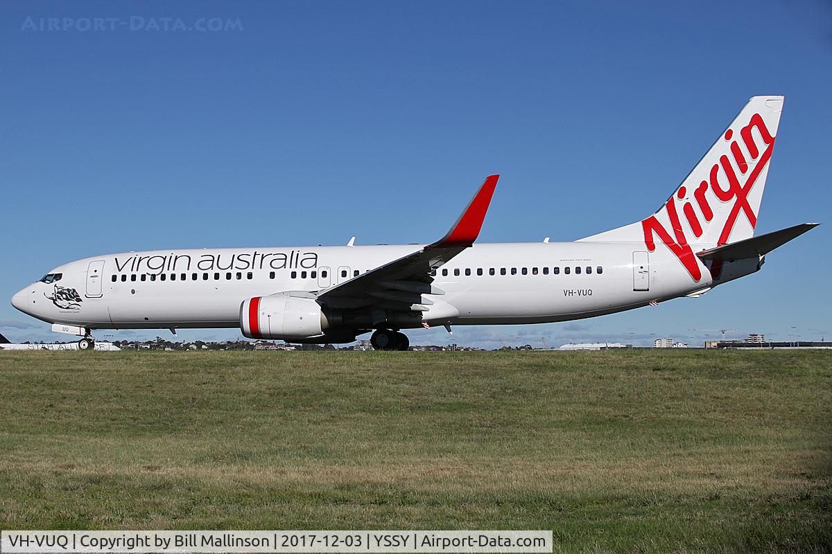 VH-VUQ, 2008 Boeing 737-8FE C/N 36605, TAXI TO 34L