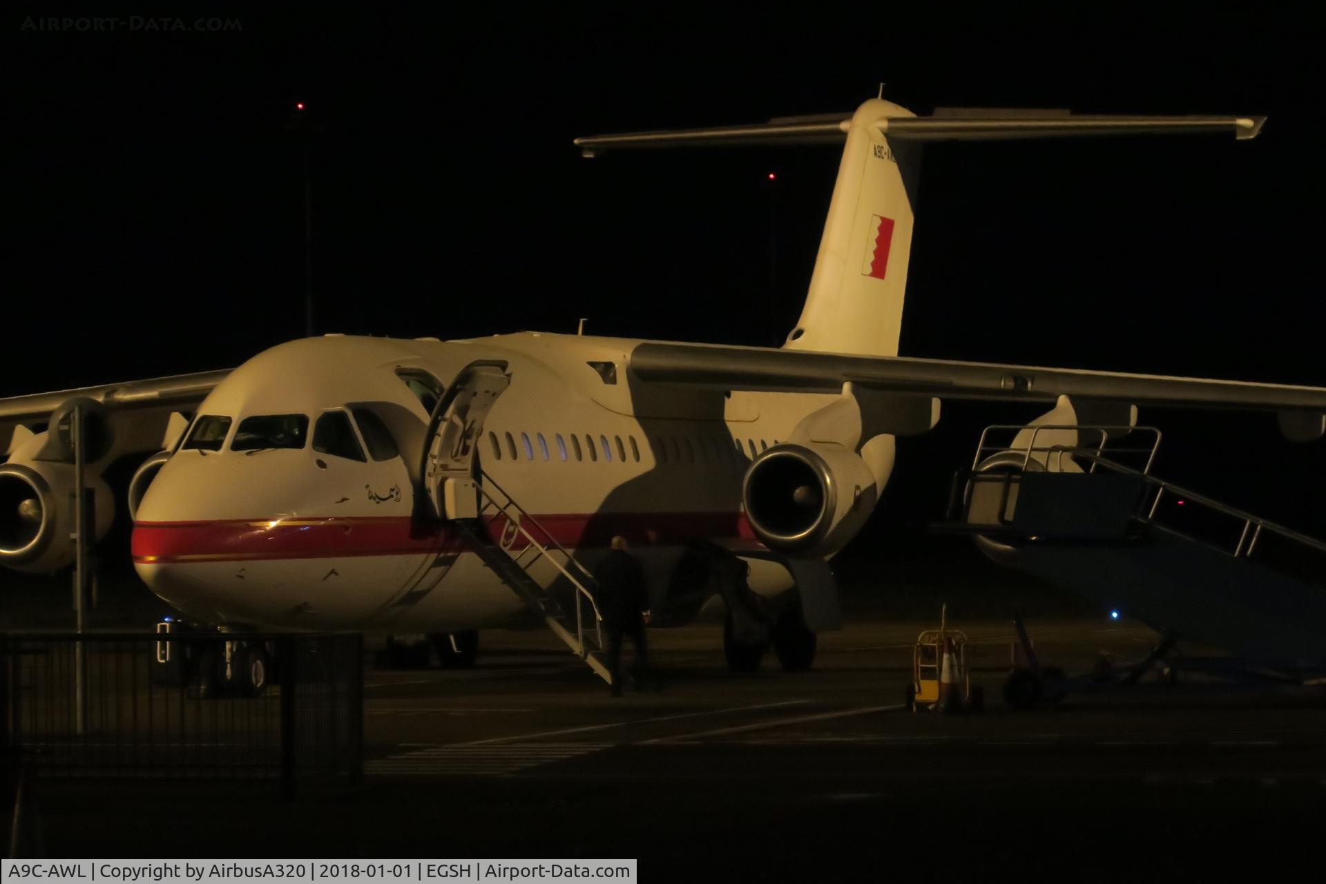 A9C-AWL, 2001 British Aerospace Avro 146-RJ100 C/N E3386, Just arrived from Cairo via Tunis