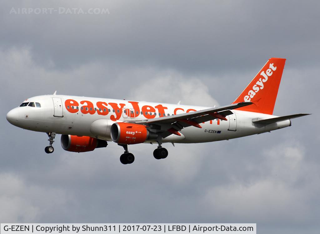 G-EZEN, 2004 Airbus A319-111 C/N 2245, Landing rwy 23