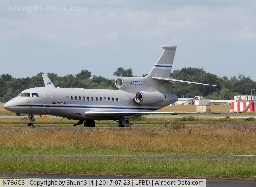N786CS, 2008 Dassault Falcon 7X C/N 31, Parked at the General Aviation area...