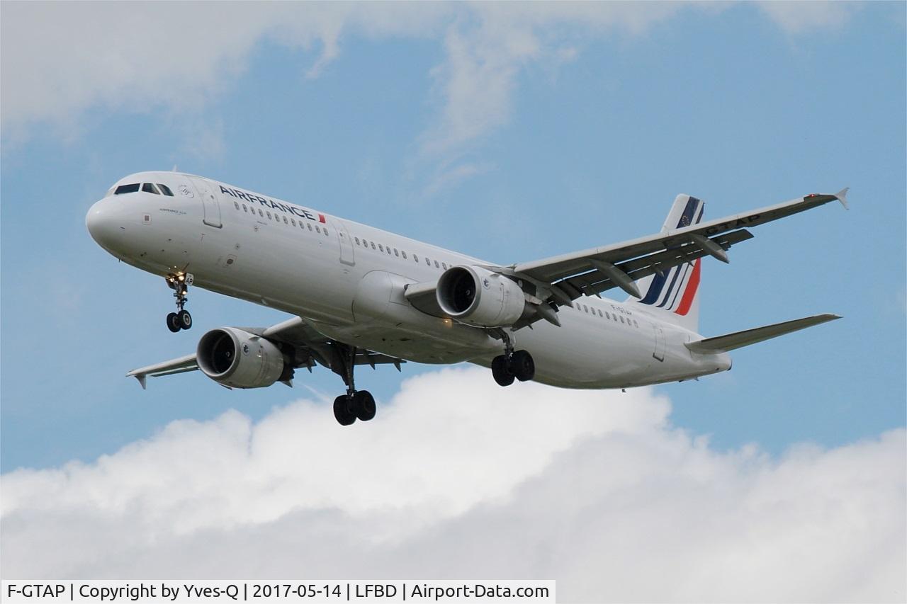 F-GTAP, 2008 Airbus A321-211 C/N 3372, Airbus A321-211, On final rwy 23, Bordeaux-Mérignac airport (LFBD-BOD)