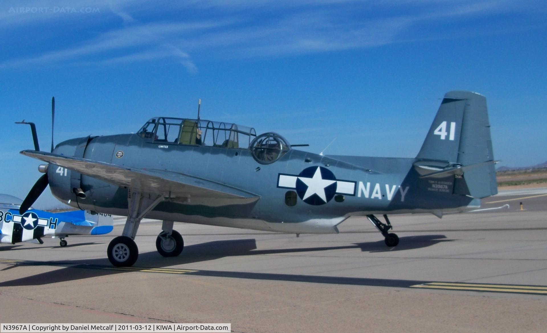 N3967A, 1945 Grumman TBM-3U Avenger C/N 53835, Gateway Aviation Day 2011