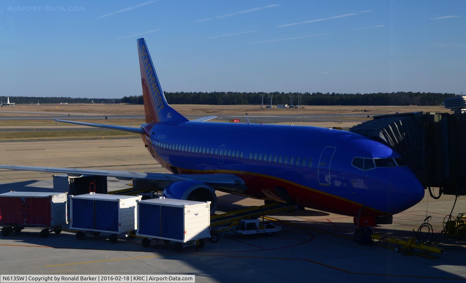 N613SW, 1995 Boeing 737-3H4 C/N 27931, At the gate Richmond