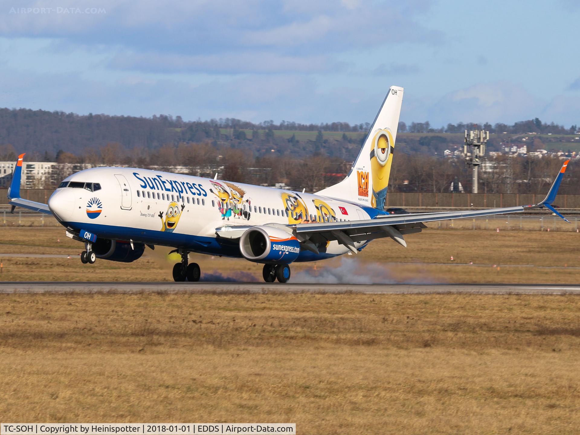 TC-SOH, 2017 Boeing 737-8HC C/N 61193, TC-SOH at Stuttgart Airport.