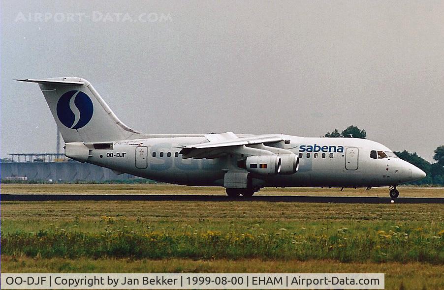 OO-DJF, 1990 British Aerospace BAe.146-200 C/N E2167, Schiphol Amsterdam