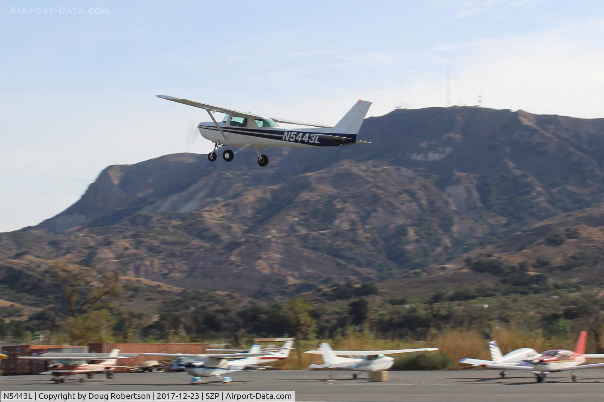 N5443L, 1980 Cessna 152 C/N 15284315, 1980 Cessna 152, Lycoming O-235 115 Hp, another takeoff climb Rwy 04