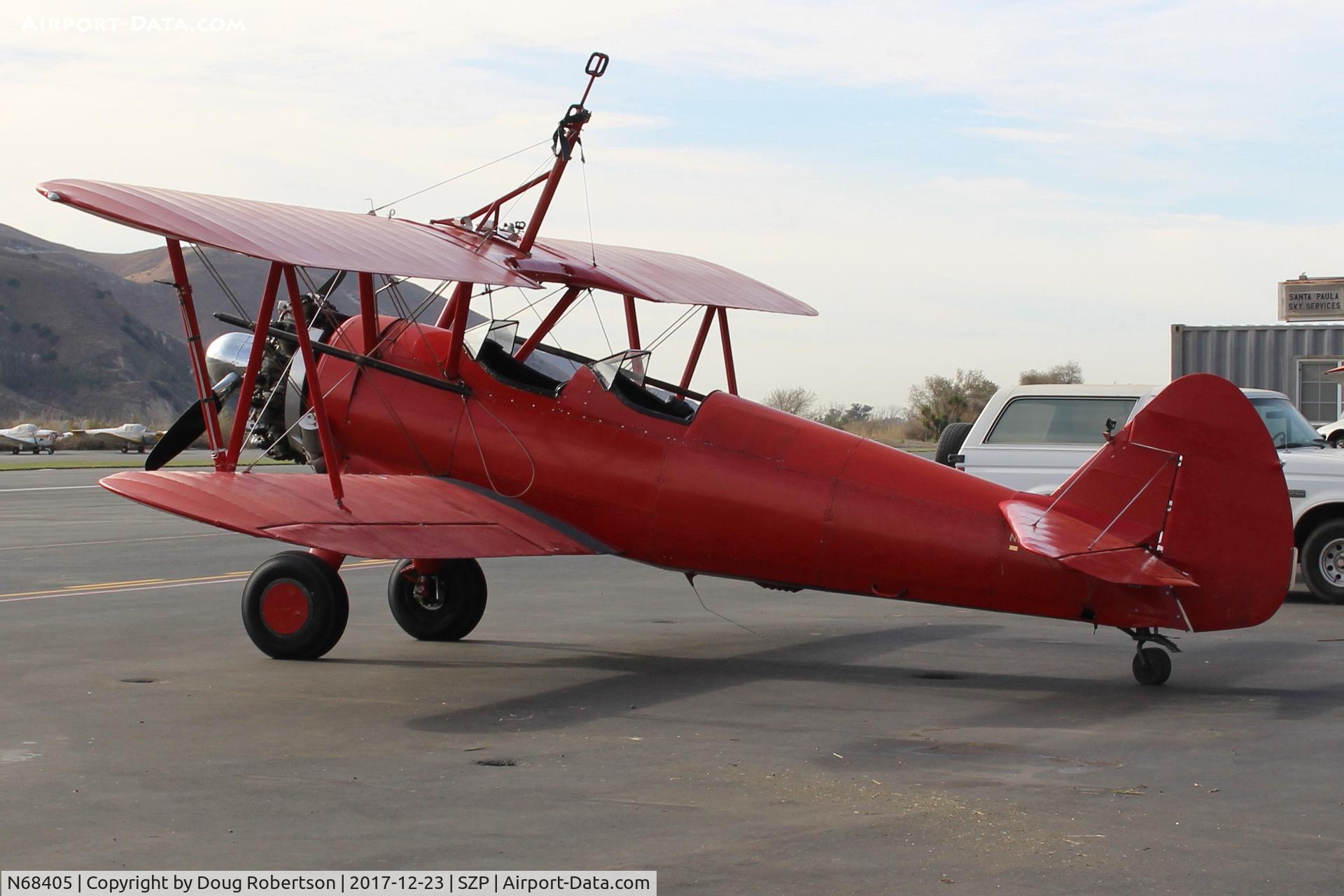 N68405, 1943 Boeing A75N1(PT17) C/N 75-7759, 1943 Boeing Stearman A75N1 (PT-17), Pratt & Whitney R-985 Wasp Jr. 450 Hp upgrade, setup for wing-rider, wanna volunteer?