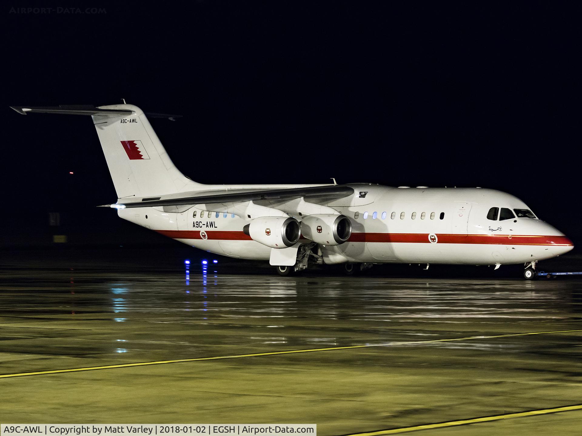 A9C-AWL, 2001 British Aerospace Avro 146-RJ100 C/N E3386, Being towed to stand 6 @ NWI..... :)