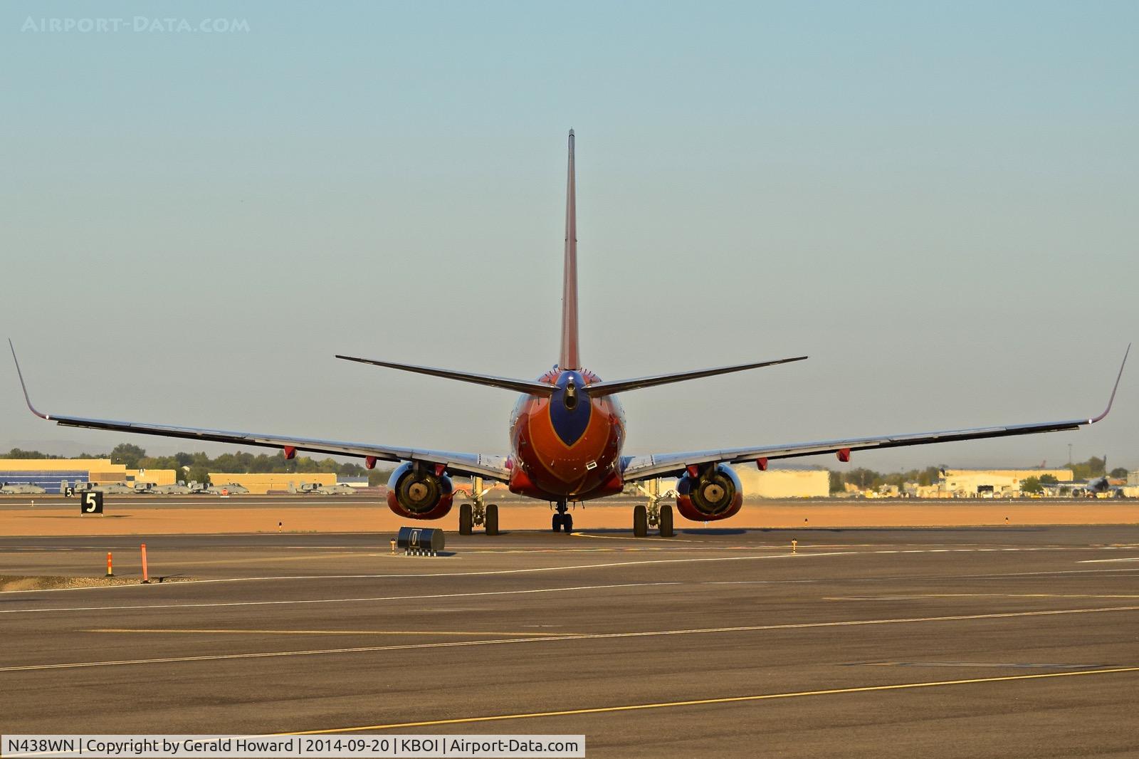 N438WN, 2003 Boeing 737-7H4 C/N 29833, Turning onto Alpha from the ramp.