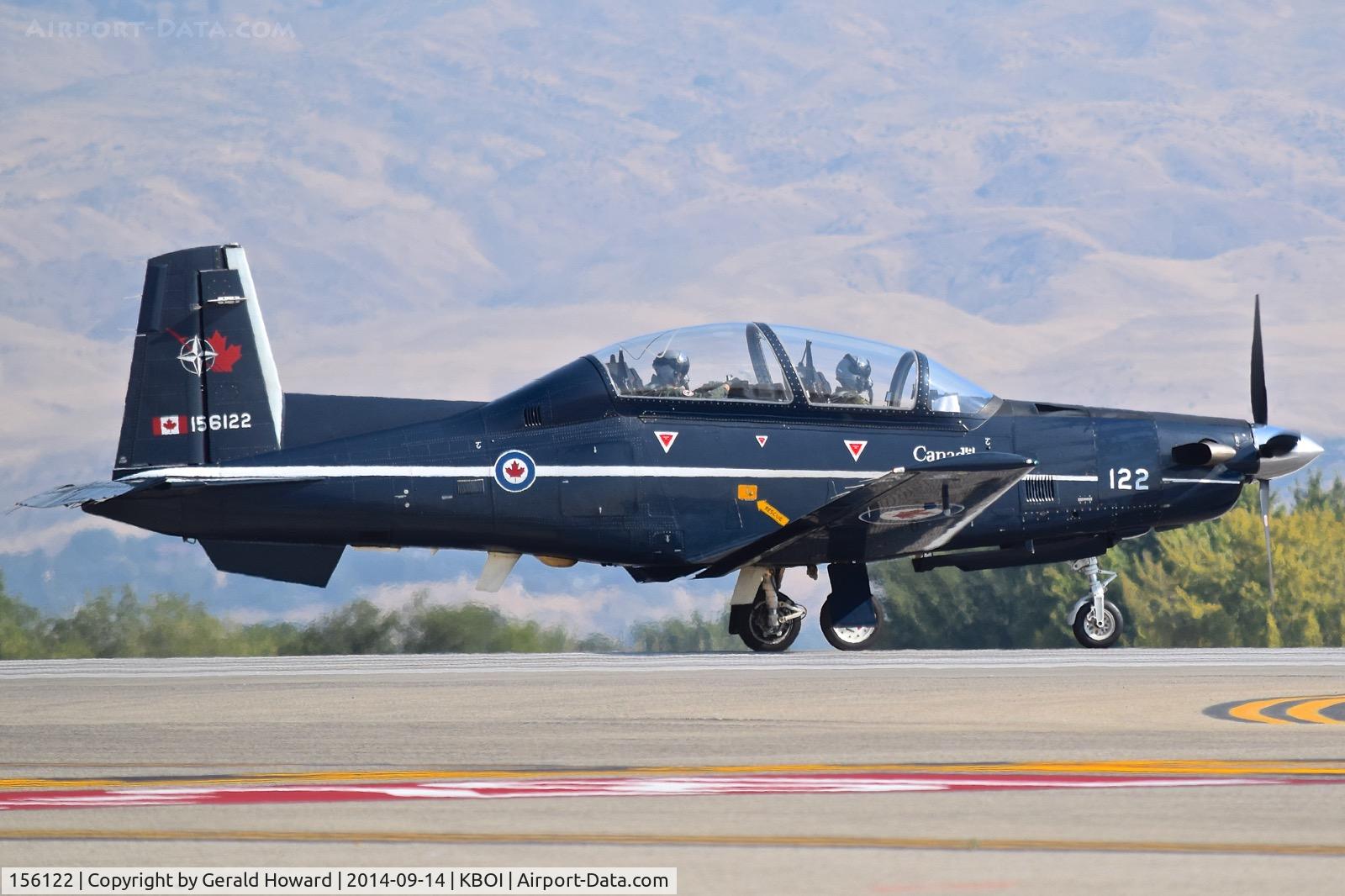 156122, 2000 Raytheon CT-156 Harvard II C/N PF-22, Starting take off roll on RWY 10R. No.2 CFFTS, Moose Jaw, Saskatchewan, Canada.