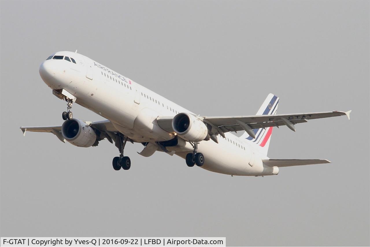 F-GTAT, 2008 Airbus A321-211 C/N 3441, Airbus A321-211, Take off rwy 23, Bordeaux Mérignac airport (LFBD-BOD)