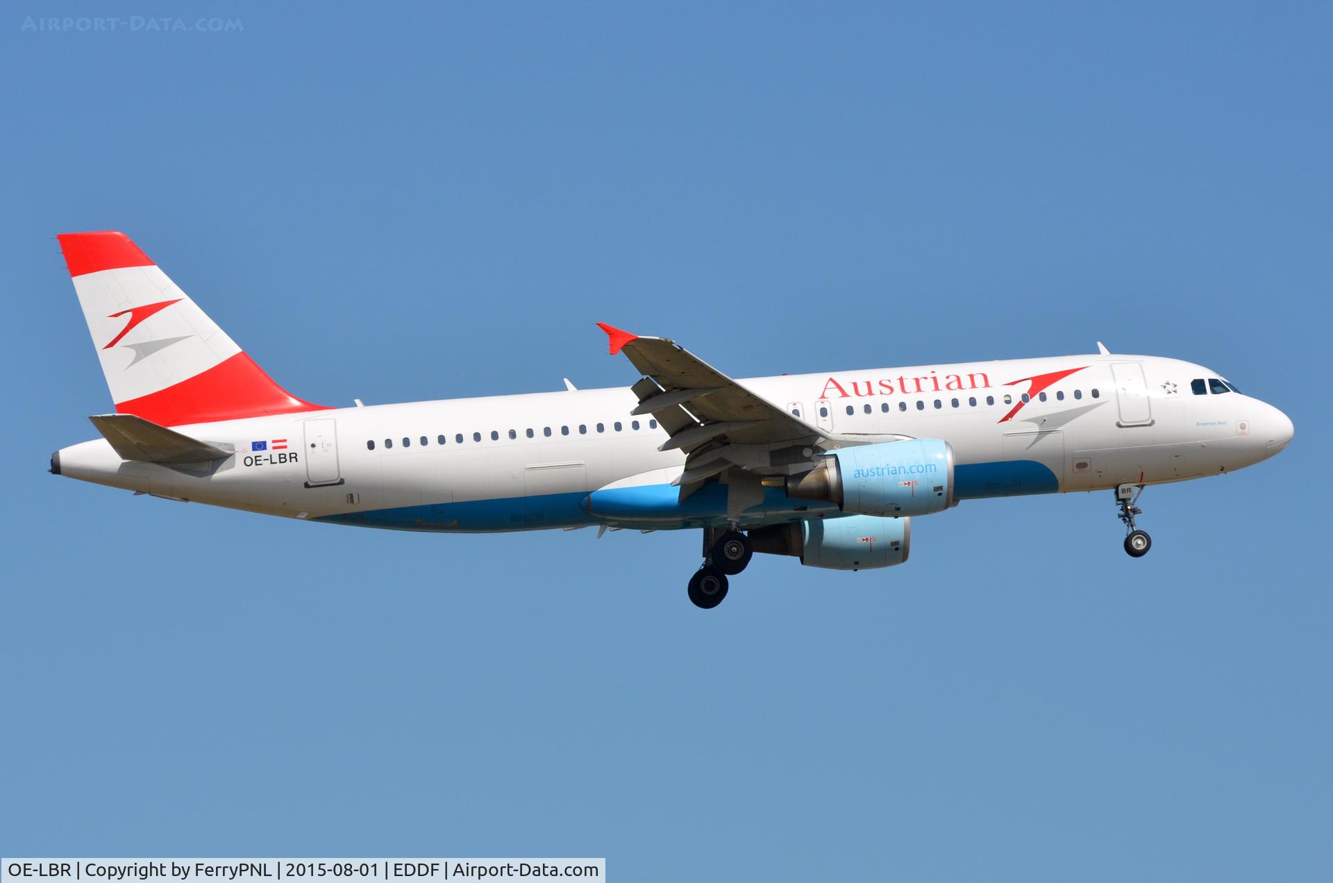 OE-LBR, 2000 Airbus A320-214 C/N 1150, Ausreian A320 on short final
