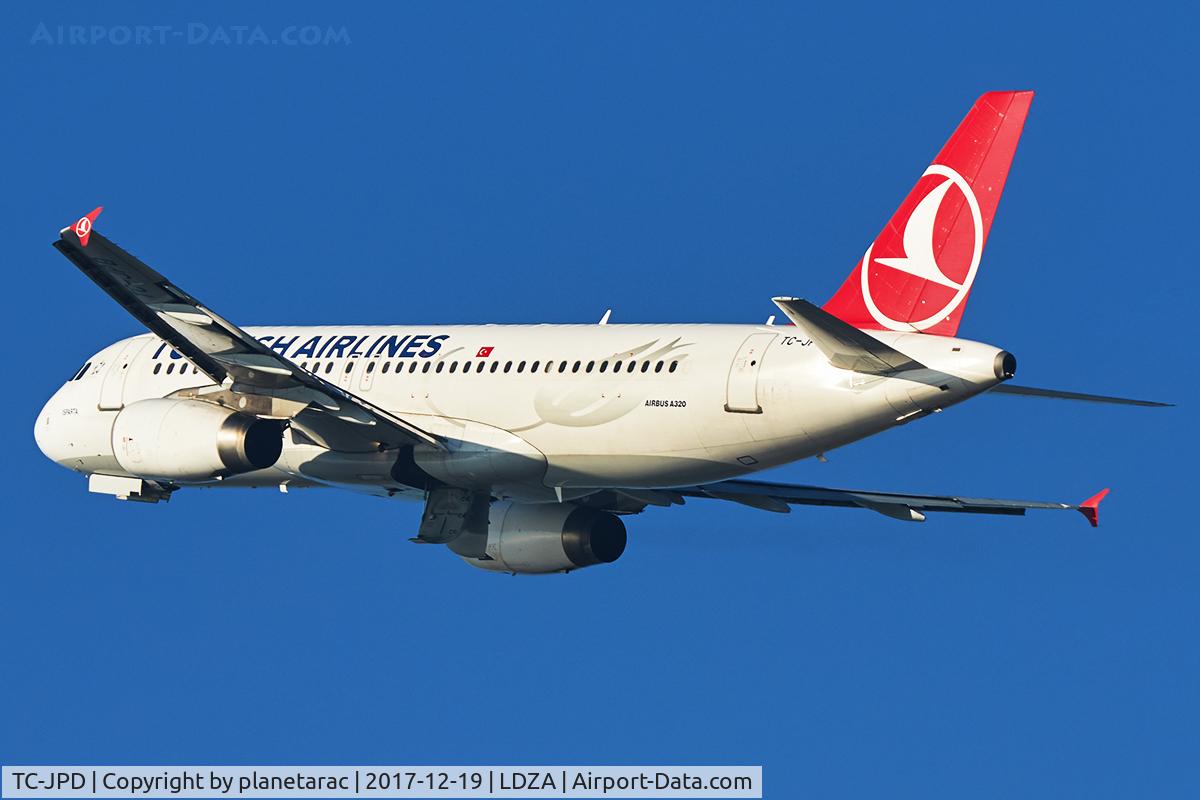 TC-JPD, 2006 Airbus A320-232 C/N 2934, Take off from Zagreb as TK1054