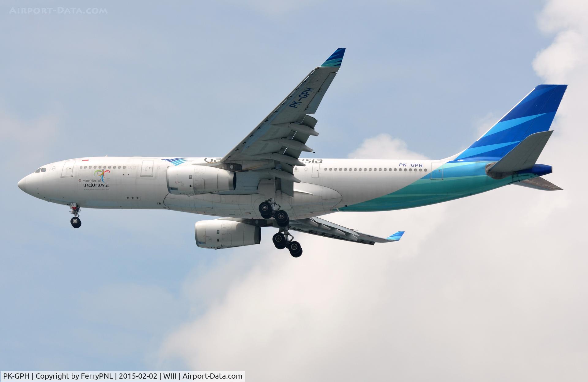 PK-GPH, 2009 Airbus A330-243 C/N 1020, Arrival of Garuda A332. This aircraft now operates for Capital Airlines in China.