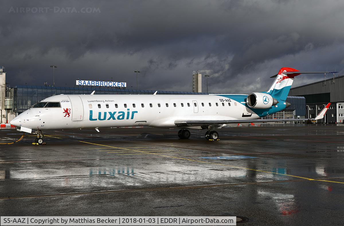 S5-AAZ, 2001 Canadair CRJ-700 (CL-600-2C10) Regional Jet C/N 10014, S5-AAZ ops for Luxair