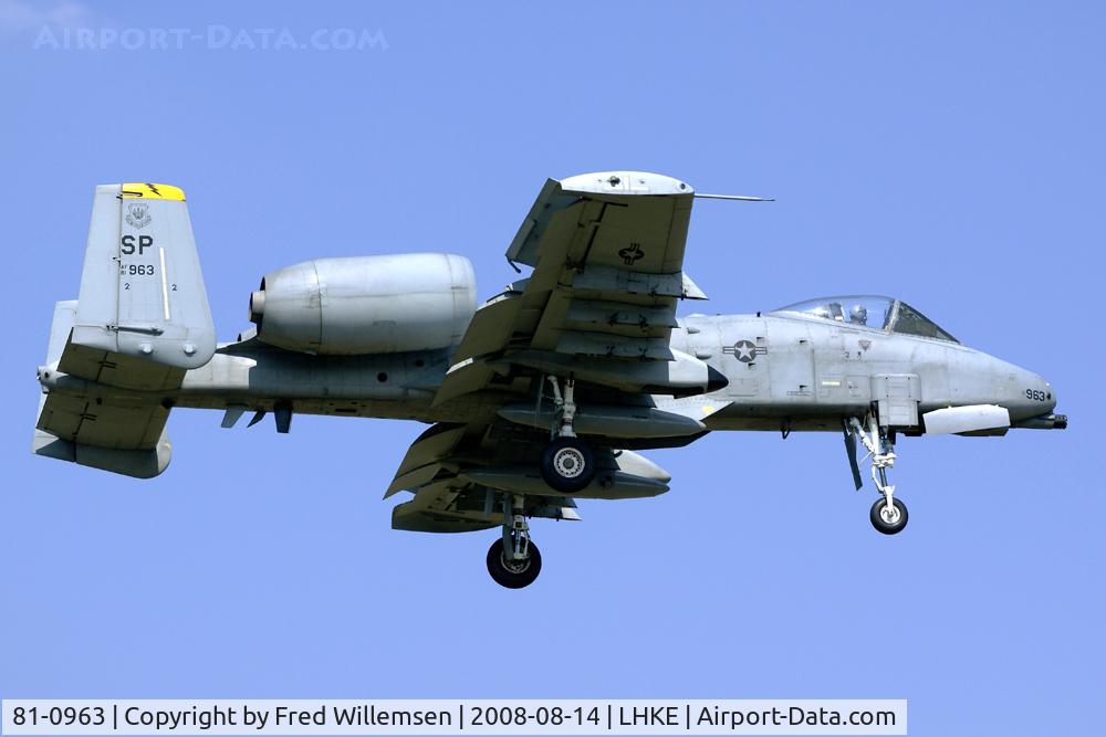 81-0963, 1981 Fairchild Republic A-10C Thunderbolt II C/N A10-0658, 81FS SP
