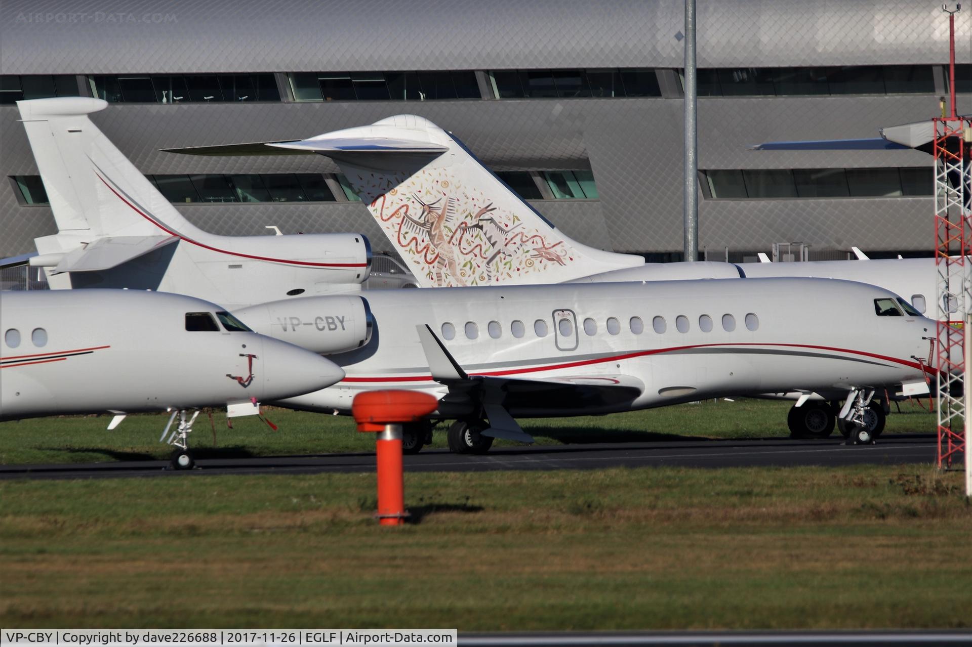 VP-CBY, 2013 Dassault Falcon 7X C/N 204, VP-CBY at Farnborough