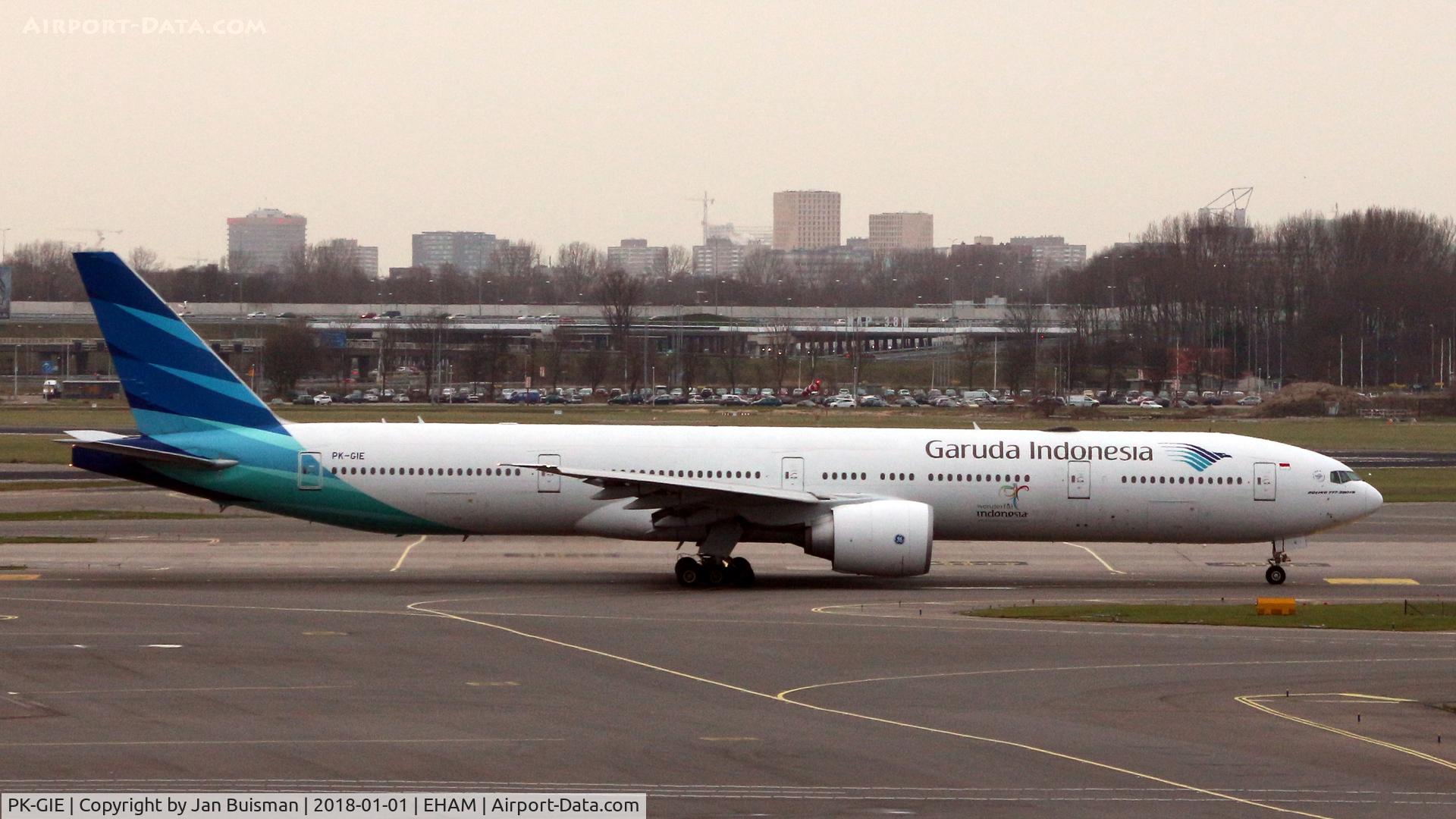 PK-GIE, 2013 Boeing 777-3U3/ER C/N 29147, Garuda, wonderful Indonesia on fuselage