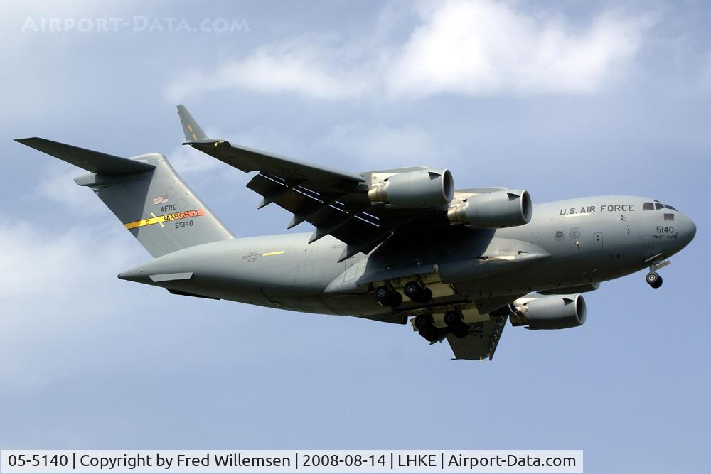 05-5140, 2007 Boeing C-17A Globemaster III C/N F-147/P-140, 452AMW