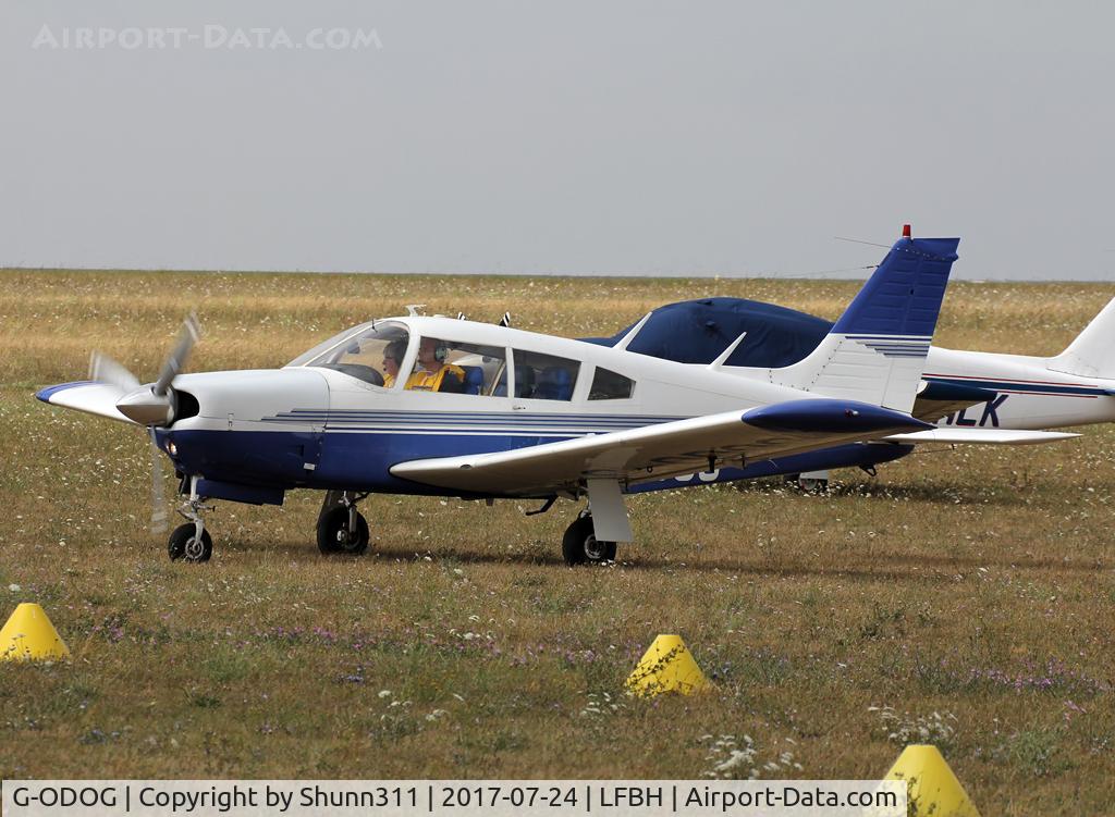 G-ODOG, 1972 Piper PA-28R-200-2 Cherokee Arrow II C/N 28R-7235197, Arriving from flight and taxiing to his parking...