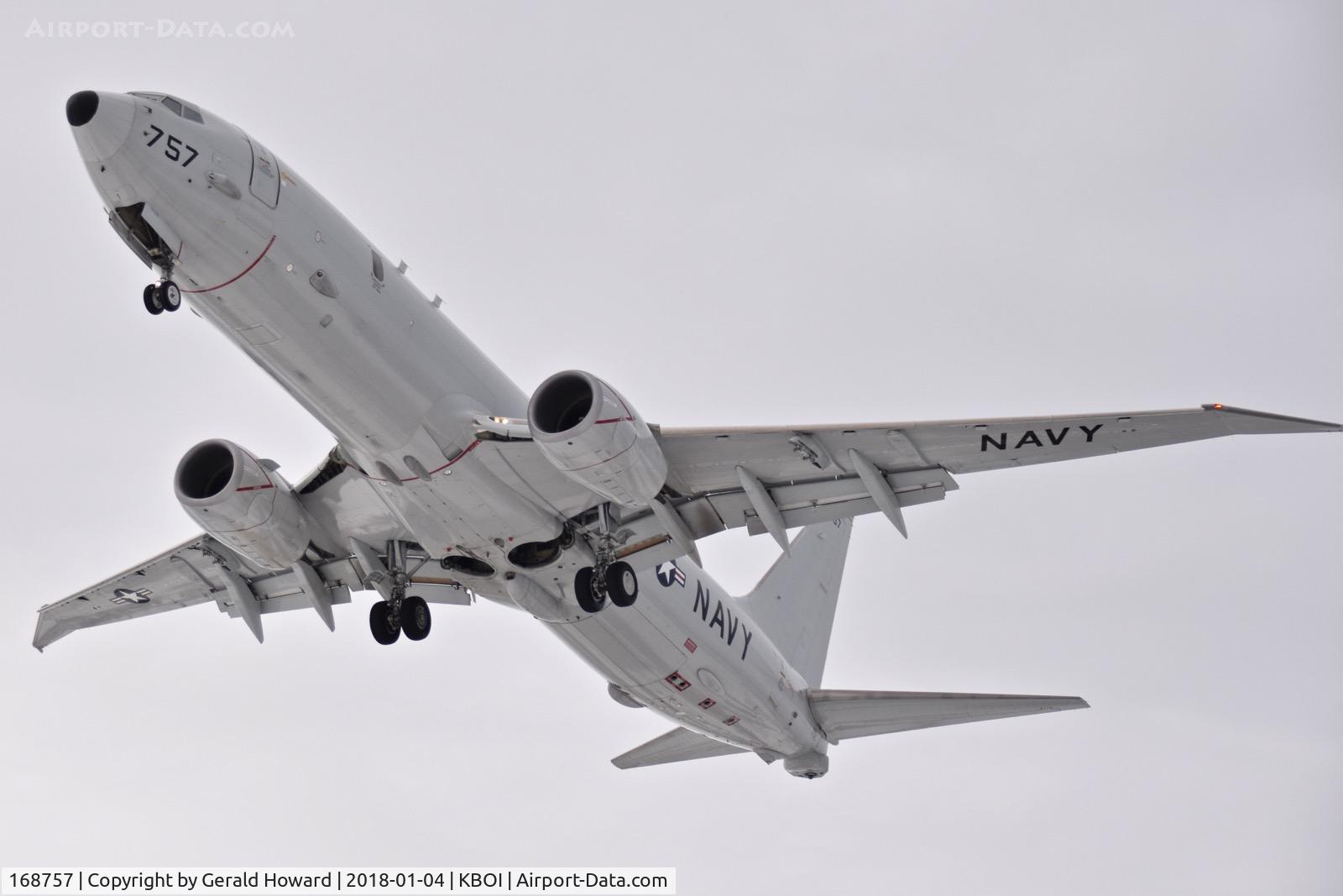 168757, 2014 Boeing P-8A Poseidon C/N 42253, Landing RWY 10R. VP-4 