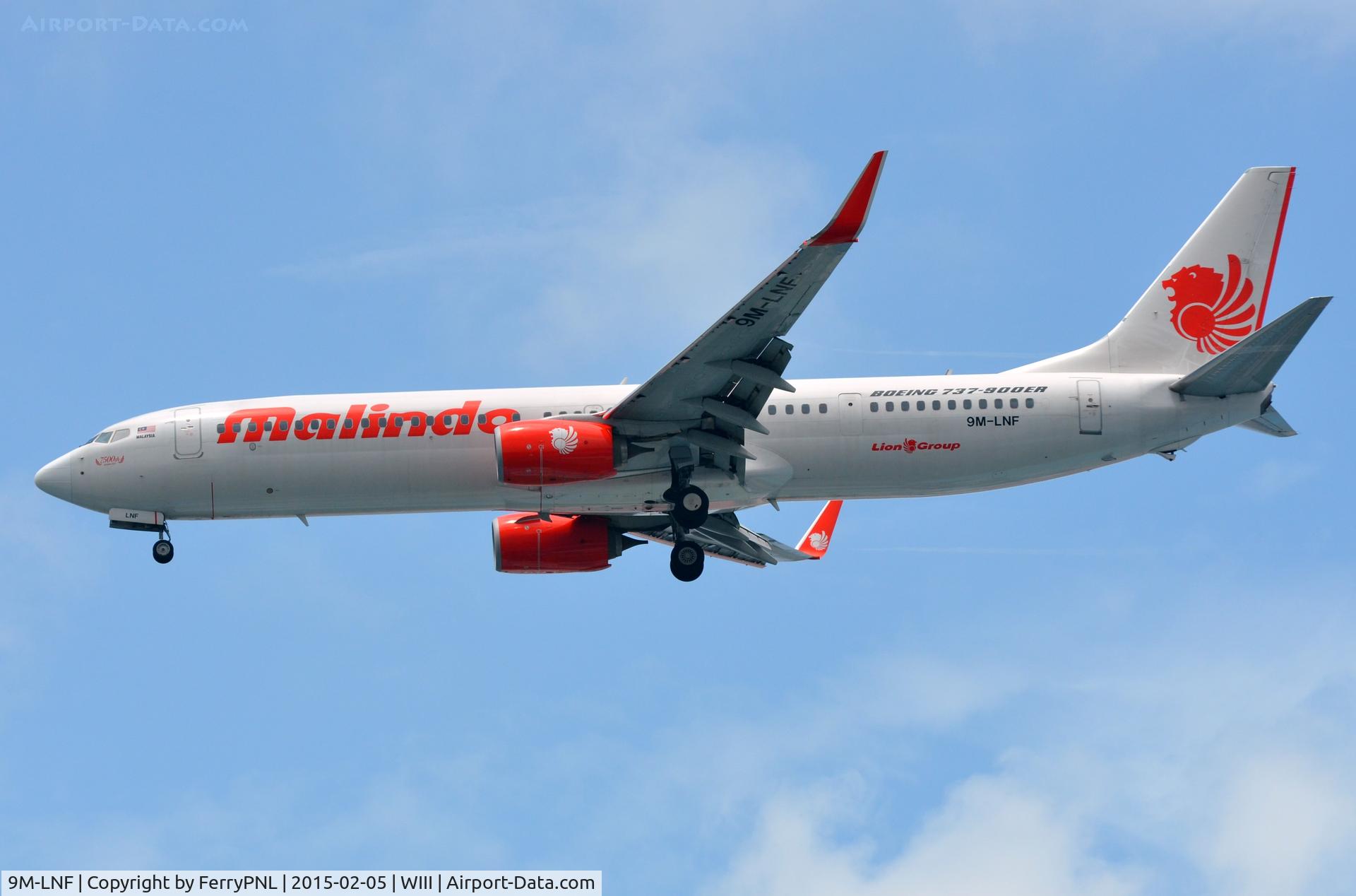 9M-LNF, 2013 Boeing 737-9GP/ER C/N 38687, Landing of Malindo's B739