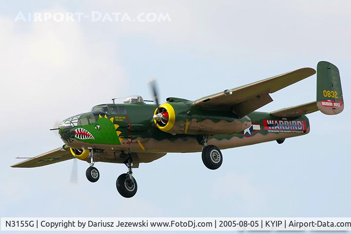 N3155G, North American TB-25N Mitchell C/N 108-34107, North American TB-25N Mitchell 