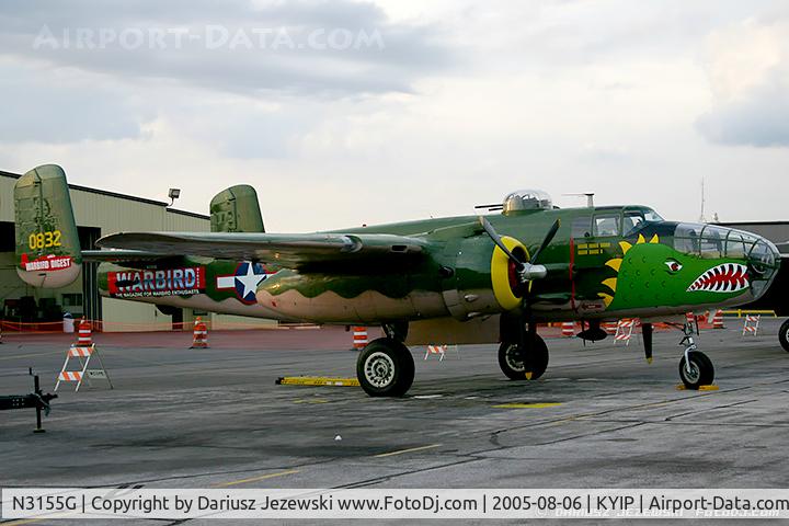 N3155G, North American TB-25N Mitchell C/N 108-34107, North American TB-25N Mitchell 