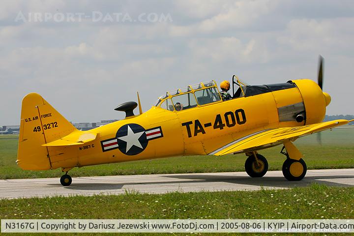N3167G, 1949 North American T-6G Texan C/N 168-685, North American T-6G Texan  C/N 49-3272, N3167G