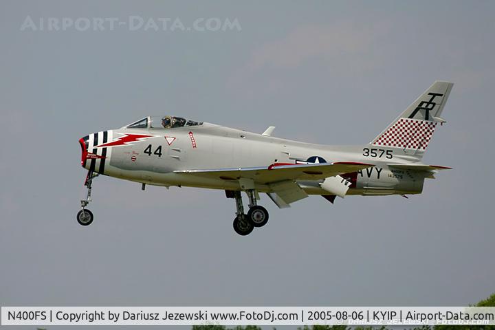 N400FS, 1958 North American AF-1E Fury C/N 244-83, North American FJ-4B Fury  C/N 143575 - Dr. Rich Sugden, N400FS