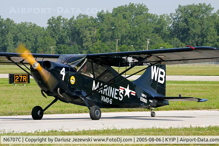 N6707C, 1944 Stinson L-5B Sentinel C/N 44-16897, Stinson L-5B Sentinel  C/N 44-16897, N6707C