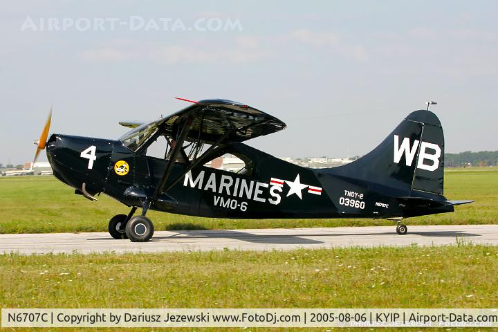 N6707C, 1944 Stinson L-5B Sentinel C/N 44-16897, Stinson L-5B Sentinel  C/N 44-16897, N6707C